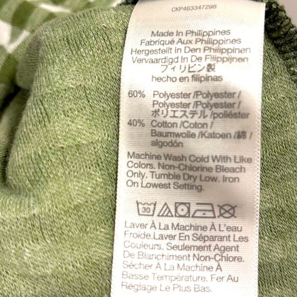 MADEWELL Jacquard Puff-Sleeve Dress in Gingham, Green and white, size XS - Picture 10 of 10